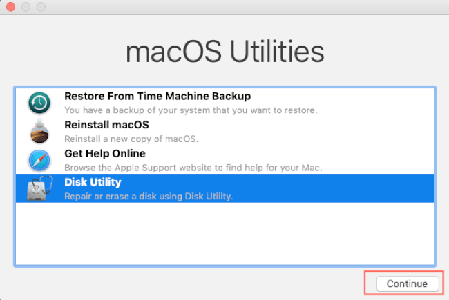 mac os disk utility hangs loading